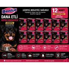 Bonisa Dana Etli Köpek Konservesi 400 G 12 Adet