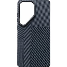 Miscase Samsung S25 Ultra ile Uyumlu Magsafe Özellikli Karışık Desenli Renkli Carbon Premium Kılıf