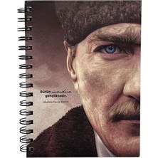 Be Online Atatürk Collection Sert Kapak 14X21 Çizgisiz Defter Ata-02-Blk