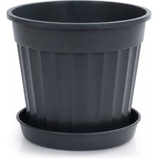 Klasik Salon Saksı 18 Lt - Antrasit Renk
