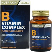 Nutraxin B Vitamin Complex 60 Tablet | 10 B Vitamini İçeren Güçlü Formül