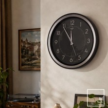 İki Yedi Konsept Pahom 36,5 cm Gri Gümüş Sessiz Akar Mekanizmalı Modern Salon Mutfak ve Ofis Duvar Saati Hediyelik