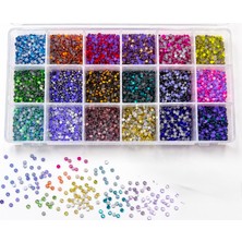 Yiğit Aksesuar 18 Renk 10.000 Adet Hotfix Ütü ile Yapışan Taş SS10(2.5MM) Bedazzling Kit Cımbız Hediyeli