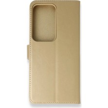 Samsung Galaxy S20 Ultra Trend S Plus Kapaklı Kılıf - Gold ITDHMN-GO4823