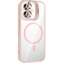 Joko Apple Iphone 16 Plus Remim Lensli Magsafe Standlı Kapak - Pembe ITDHMN-GO4823