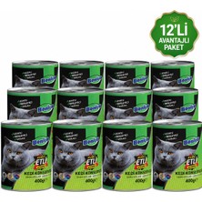 Bonisa Kuzu Etli Komple Kedi Konservesi 400 G – 12’li Avantajlı Paket