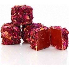 Yasmere Royal Gül Yapraklı Güllü Lokum 500 G | Gül Yapraklı Premium Lokum