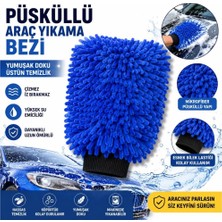 Caraks Oto Yıkama Eldiveni Püsküllü Model Mikrofiber Temizleme Oto Bakım ve Yıkama Eldiveni 1 Adet