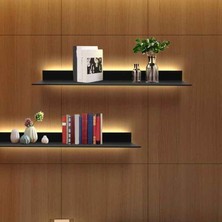 Elora LED Işıklı Modern Duvar Raf | Dekoratif  Raf