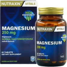 Nutraxin Magnezyum Sitrat 250 mg 60 Tablet Glutensiz