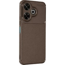 Xiaomi Redmi 13 4g Kılıf Auto Focus Karbon Kapak - Kahverengi