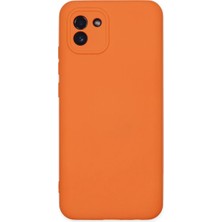 Samsung Galaxy A03 Kılıf Nano Içi Kadife Silikon - Turuncu