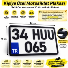 Piyatech Kişiye Özel Motosiklet Plakası 15X24 cm Kabartmalı 3D Yazıcı Baskı Plakalık - Isteğinizi Sipariş No Ile Mesaj Atınız