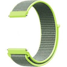 Caseonn Amazfit Cheetah Pro Kordon Hasır Kumaş Nylon Kayış Koyu Yeşil
