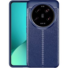 Xiaomi Mi 14 Ultra Kılıf Deri Görünümlü Silikon Kamera Korumalı Üstün Koruma Wolf Dizayn