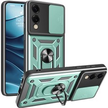 Samsung Galaxy S25 Edge Pars Lens Yüzüklü Silikon - Yeşil