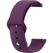 Caseonn Amazfit Active Max Kordon Esnek Spor Silikon Kayış Mor