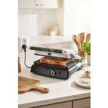 Bernardo Ruby 2000W 6 Dilim Kapasiteli Çıkarılabilir Plakalı Izgara ve Tost Makinesi Inox