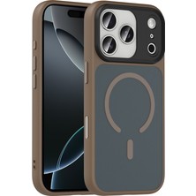 iPhone 18 Pro Kılıf Magsafe Destekli Kamera Yükseltili Mat Parmak Izi Tutmayan Silikon Wolf Dizayn
