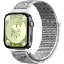 Huawei Fit 4 Hasırlı Cırtcırtlı Kordon - Beyaz