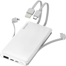 Kendinden Kablolu Taşınabilir Şarj Cihazı ile 10.000 Mah Güç