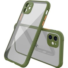 Apple iPhone 12 Mini Kılıf Miami Şeffaf Silikon - Koyu Yeşil