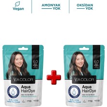 Sea Color 2'liaqua Hair Dye Suyla Aktifleşen Toz Saç Boyası 6.0 Koyu Kumral