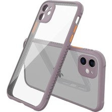 Apple iPhone 12 Mini Kılıf Miami Şeffaf Silikon - Açık Mor