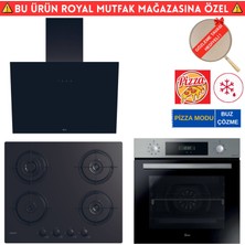 Hoover Luba Siyah Turbo Ankastre Set (HO3158IN Inox + Cand-Y CVW6BB+ HDG6C1GBTK)