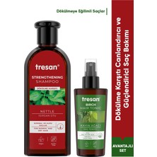 Tresan Isırgan Otu Dökülme Karşıtı ve Bakım Şampuanı 300 ml Normal ve Kuru Saçlar İçin + Tresan Kayın Ağacı Özlü ve Canlandırıcı Saç Toniği 125 ml