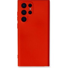 Samsung Galaxy S23 Ultra Kılıf Nano Içi Kadife Silikon - Kırmızı