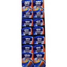 Arko Gillette Kar.blue 3 10 lu Uzun Ömürlü Kullanım Sunan Paslanmaz Çelik Tıraş Ürünü