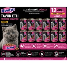 Bonisa Bonısa Tavuk Etli Yavru Kedi Konservesi 400 G 12 Adet