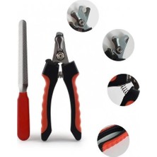 Ieg™ Yaylı Evcil Hayvan Tırnak Makası - Paslanmaz Çelik Törpülü Set