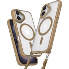 Apple iPhone 16 Plus Kılıf Enka Magsafe Silikon Kılıf - Desert