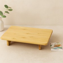 Bambu Ahşap Dikdörtgen Sunum Panosu 32.5X21.5 cm Ayaklı 5 cm