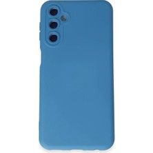 Samsung Galaxy M34 5g Kılıf Nano Içi Kadife Silikon - Mavi