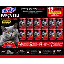 Bonisa Bonısa Parça Etli Kedi Konservesi 400 G 12 Adet
