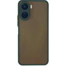 Vivo Y16 Kılıf Montreal Silikon Kapak - Yeşil