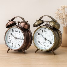 Çift Zilli Metal Masa Çalar Saat (10 Cm)