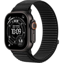 Forzacase Apple Watch 11 46MM ile Uyumlu Wave Desen Hasır Örgü Cırtlı Kordon Kayış - FC1258