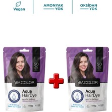 Sea Color 2'li Aqua Hair Dye Suyla Aktifleşen Toz Saç Boyası 5.0 Açık Kahve
