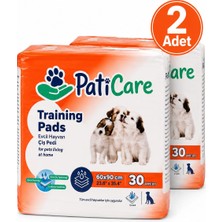 Paticare Köpek  Çiş Pedi 60X90 cm 30’lu x 2 Paket – Toplam 60 Adet