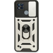 Realme C11 2021 Kılıf Pars Lens Yüzüklü Silikon - Gümüş ITDHMN-GO4823