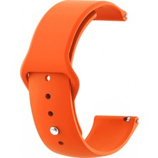 Caseonn Amazfit Bip U Kordon Esnek Spor Silikon Kayış Turuncu