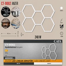 Cata CT-9082 Anzer 360W 6400K Beyaz Işık Petek LED Linear Armatür - Garaj, Showroom, Berber ve Salon Aydınlatması