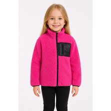 Monox Çocuk Lastik Manşetli Fermuarlı Unisex Kuzu Wellsoft Peluş Ceket