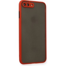 Apple Iphone 7 Plus Kılıf Montreal Silikon Kapak - Kırmızı ITDHMN-GO4823