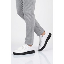 Walkway Beyaz Siyah Bağcıklı Erkek Sneaker
