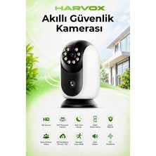 Harvox Akıllı Güvenlik Kamerası Full Hd 360° Dönüşlü Hareket Algılamalı Canlı Izleme Özellikli Monitör